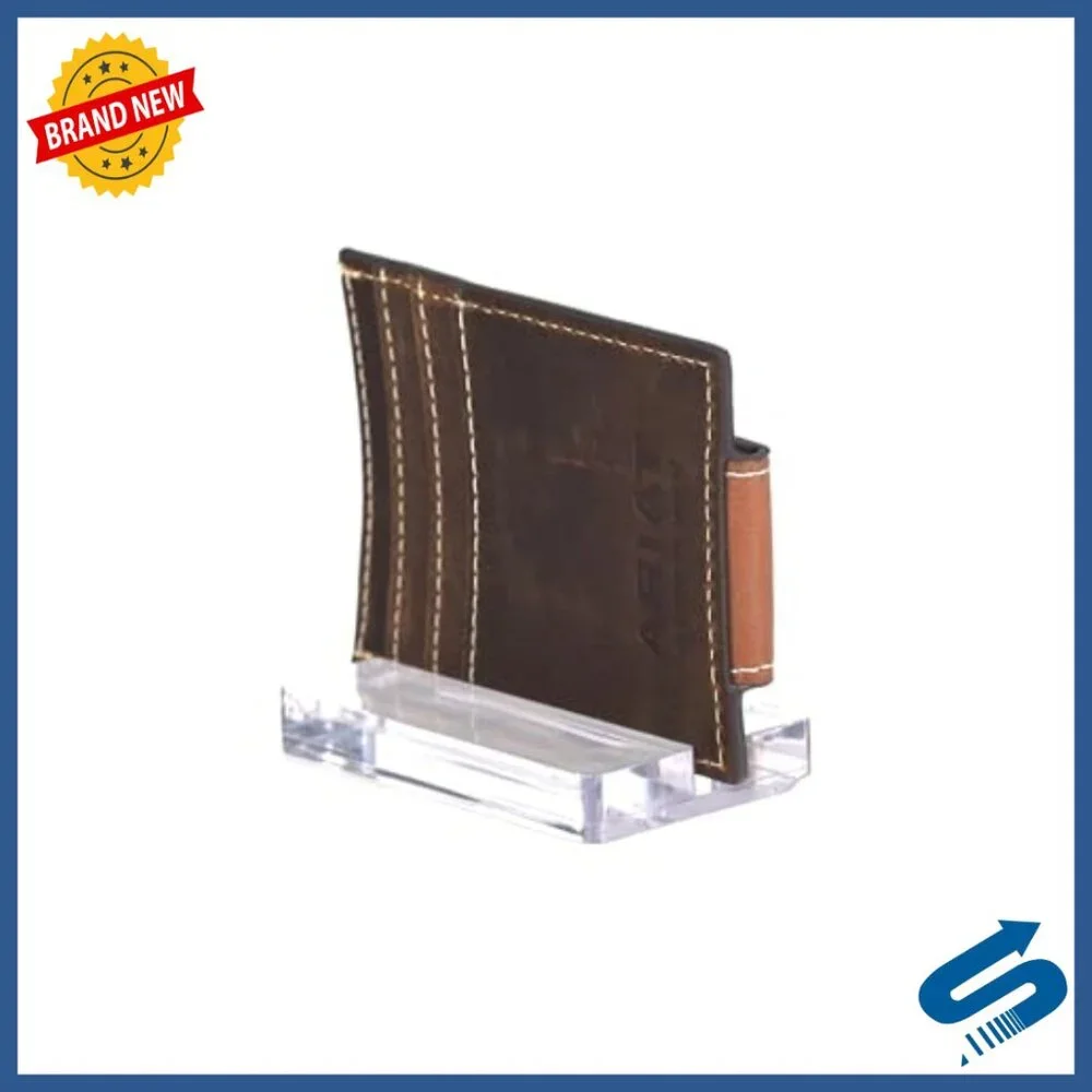 Magnetic Money Clip with Leather Card Case, 5 Slots